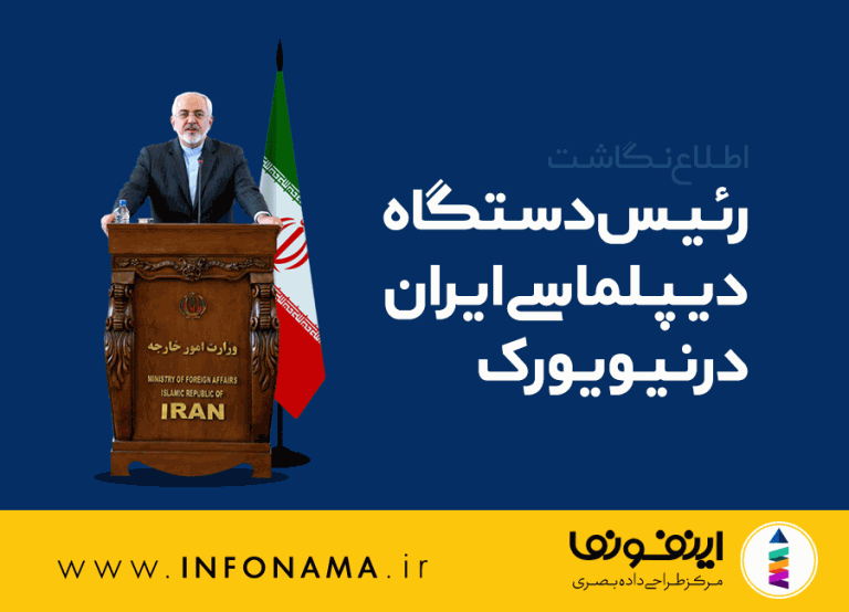 پیش نمایش اینفوگرافیک رئیس دستگاه دیپلماسی ایران در نیویورک